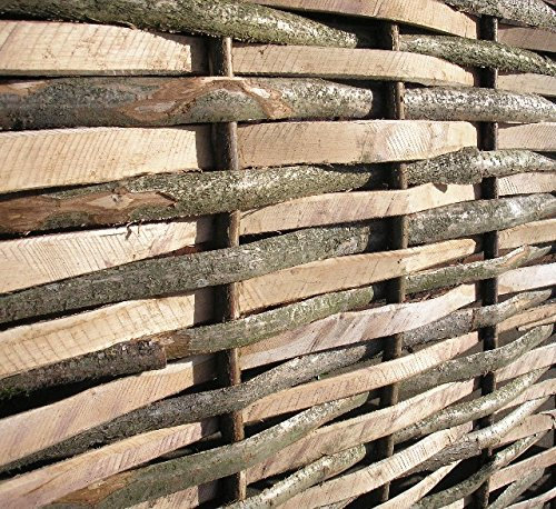 Papillon Split Hazel Hurdle Woven Wattle Garden Fence Panel (1.8m x 0.9m)