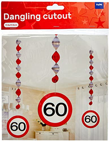 Folat 05135 - Rotorspirale - Verkehrszeichen - 3 STK. - Zahl: 60, Rot