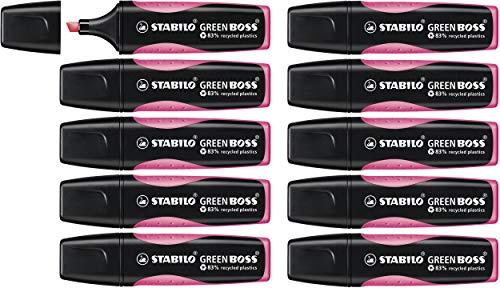 STABILO GREEN BOSS - Highlighter - Pack of 10 - Pink