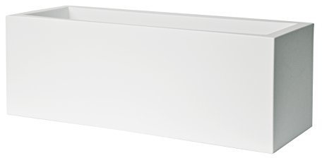 Euro3Plast 2548 C2 Cassetta per Fiori e Piante, Bianco, 100x40x40 cm