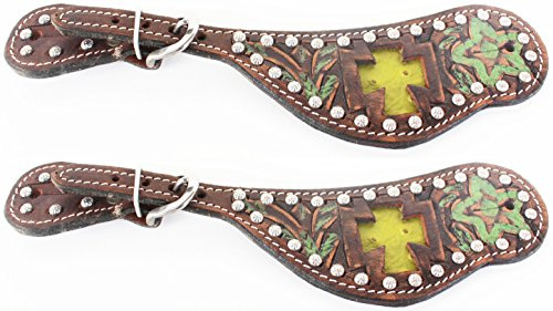 CHALLENGER Horse Western Riding Cowboy Boots Leather Spur Straps Tack 7468