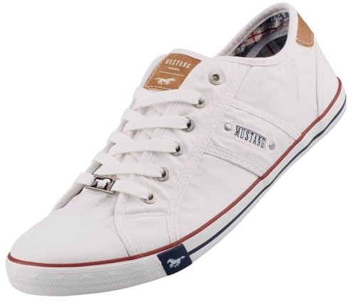 MUSTANG Damen Canvas Sneaker Weiß, Schuhgröße:EUR 37