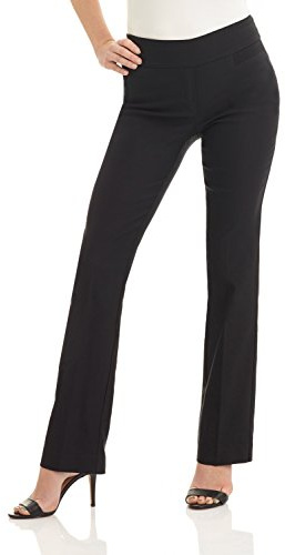 REKUCCI Pantaloni da Donna Svasati Senza Chiusure, Pantaloni Donna Leggeri Comodi (52, Nero)