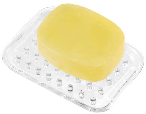 iDesign Plastic Bar Soap Holder for Bathroom Shower, Set of 1, Rectangle