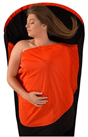 SEATO SUMMIT Unisex AREACTPL Saco sábana Reactor COMPACT Plus momia, schwarz/rot, 90 x 183 cm cm