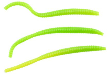 PowerBait Power Floating Trout Worm Green 3in | 8cm