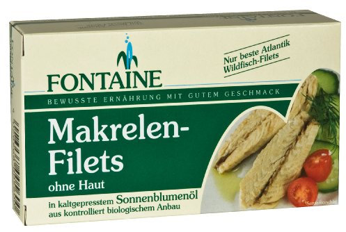 Fontaine Filets de Maquereaux sans Peau et sans Arêtes 120 g