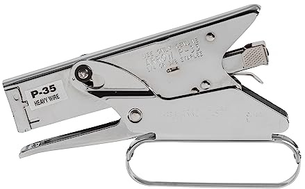 Arrow P35 Heavy Duty Handheld Plier Stapler for Crafts, Office, and Insulation, Uses 1/4-Inch and 3/8-Inch Staples , Silver