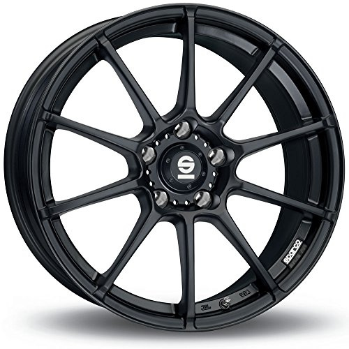Sparco assetto gara nero opaco 6.5 x 15 ET37 4 x 100 Hub Bore 63.3 cerchi in lega