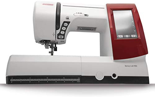 ALFA MC 9900 - Máquina de Coser y Bordar (200 Puntadas, 175 diseños de Bordado, Pantalla táctil), Color Blanco y Azul