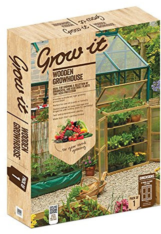 Grow It Gardman Wooden House, Brown, 57 x 76 x 110 cm