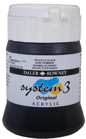 Daler-Rowney System 3 250ml Paint Ink Pot - Black Process