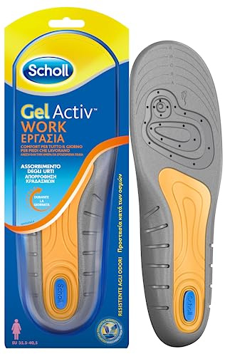 Scholl Plantillas Gel Activ Profesional para mujer, para calzado trabajo, absorción de impactos y amortiguación, talla 35.5 - 40.5, 1 par (2 plantillas)