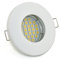 LED Bad Einbaustrahler Set 230V IP65 Farbe Weiss-Matt inkl. GU10 5Watt LED 3000Kelvin warm-weiß 430Lumen Leuchtmittel austauschbar