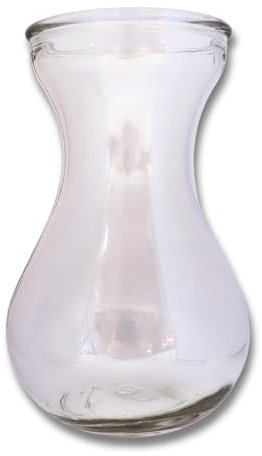 Hyazinthenglas (klar), 1 Stück, Ideal für präparierte Hyazinthen, Ableger von Zimmerpflanzen, Vase für Schnittblumen, Deko, Premium Qualltität