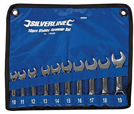 Silverline Tools 630063 - Llaves combinadas pequeñas, 10 pzas (10-19 mm)