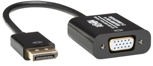 Tripp Lite Eaton Tripp Lite DisplayPort to VGA Adapter Cable Active Converter, Displayport 1.2, DP to VGA, 6 inches / 15.2 Centimeters, 3-Year Warranty (P134-06N-VGA-V2)