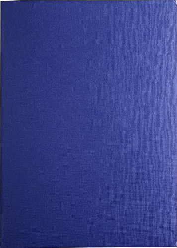 Exacompta 49202B Bewerbungsmappe PRESTIGE in Leinenoptik. Aus extra starkem Colorspan-Karton 3-teilig mit 2 Klemmschienen für DIN A4 blau