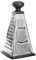 BergHoff Reibe 4-seitig - Essentials (Küchenreibe mit Soft-Touch-Grif + Gummi-Standfuß, Vierkantreibe Edelstahl, Allzweckreibe, Gemüsereibe, spülmaschinenfest) 1100039