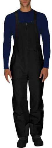 Arctix Men's Essential Insulated Bib Overalls, Black, X-Large/32 Inseam