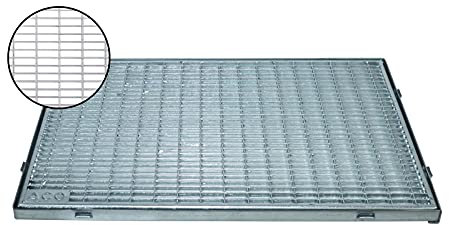 ACO Schuhabstreifer Gitterrost mit Zarge MW 30/10 Eingangsrost Normrost Abstreifer Rost, Größe:70 x 40 cm