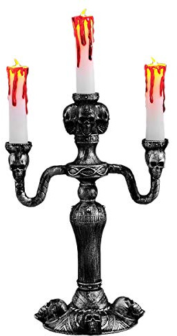 14-inch Light Up Candelabra with LED Flames