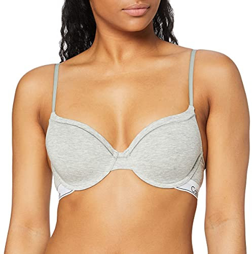 Calvin Klein MODERN T SHIRT BRA Soutiens-gorge galbants Femme, Gris (Grey Heather), 36D