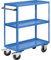 eurokraft | pro | Montagehilfswagen | 3 Etagen | Tragfähigkeit 350 kg | Gesamthöhe 1215 mm | lichtblau