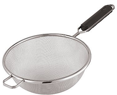 Paderno 12622-16 Colino a Rete – Scolapasta con manico Abs antiscottatura, ideale per filtrare, scolare e setacciare, rete in acciaio Inox, diametro 16 cm