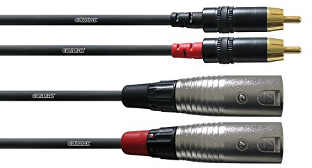 CORDIAL Kabel audio doppelt XLR male/Rca 1,5 m Kabel AUDIO Essentials RCA