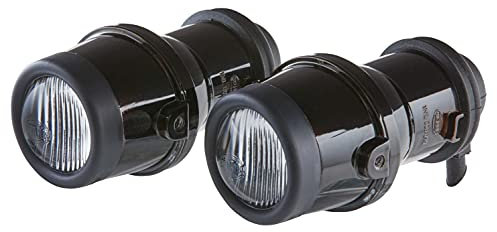 HELLA 1NL 008 090-821 DE/Halogen-Nebelscheinwerfersatz - Micro DE - 12V - Einbau - Lichtscheibenfarbe: transparent - 4-polig - links/rechts - Set - Menge: 2