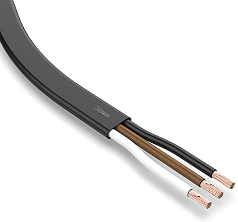 AUPROTEC Automotive Multicore Cable Trailer Cable 5m, 10m, 20m or 50m choice: (10m metre, 3 Core 3 x 1.0 mm² flat cable 3x AWG 18)