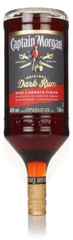 Captain Morgan Dark Rum | 40% vol | 1.5L | Aged & Blended from 5 Rums | Rich Caramel & Vanilla Notes | Complex Flavour | Caribbean Rum