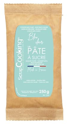 ScrapCooking - Sachet de Pâte à Sucre Bleu Clair 250 g - 7233