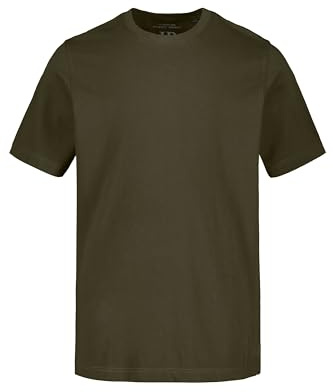 JP 1880 Menswear Big & Tall Plus Size L-8XL Basic Short Sleeve Round Neck Tee Dark Olive 8XL 702558120-8XL