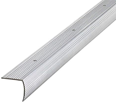 M-D Building Products 78022 1-1/8 in. X 1-1/8 in. X 36 in. Silver Aluminum Stair Edging w/Screw Nails