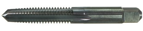 Drillco 2000N Series High Speed Steel Thread Forming Nitro Hand Tap, Black Oxide Finish, Round with Square End Shank, Plug Chamfer, 5/16-18 UNC Thread (Pack of 6)