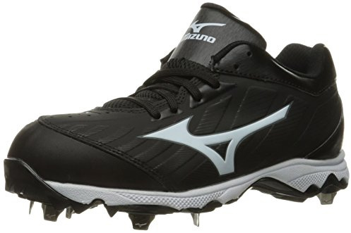 Mizuno Women's 9-Spike Advanced Sweep 3 Softball Shoe, Black/White, 6.5 D US