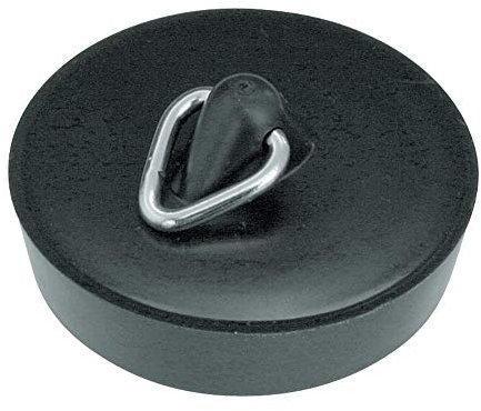 Home Xpert 2er Set Abflussstopfen, Abflußstöpsel, Ø 40,5 mm, mit Haken, Schwarz