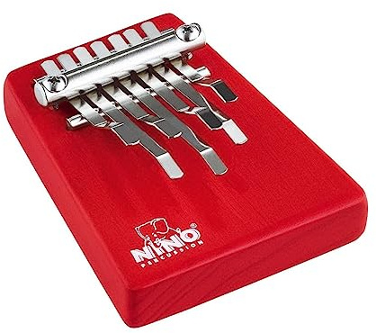 Kalimba mittel mit 7 Tönen/Zungen in rot - c'' c' a' a f' e' e''