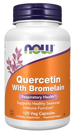 NOW Foods Supplements, Quercetin with Bromelain, Balanced Immune System*, 120 Veg Capsules