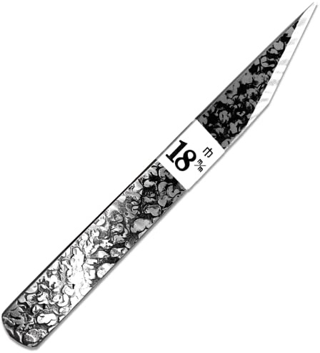 KAKURI Kiridashi Knife 18mm Right Hand for Woodworking, Marking, Scribing, Carving, Whittling, Professional Hand Forged Razor Sharp Japanese Carbon Steel Blade with Hammered Pattern, Made in JAPAN