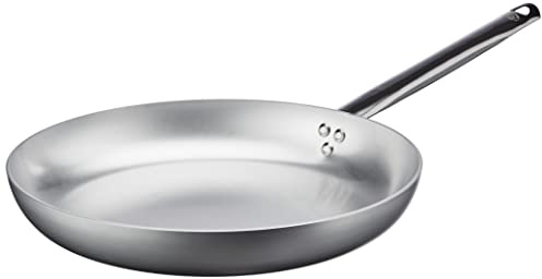 Pentole Agnelli ALMA111BB32 Pentole Sauteuse Basse à Tête Fraisée avec Poignée Tubulaire, Acier Inoxydable, 32 cm