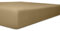 Kneer 2501888 Easy-Stretch Spannbetttuch Qualität 25, Größe 180 x 200-200 x 220 cm, Toffee