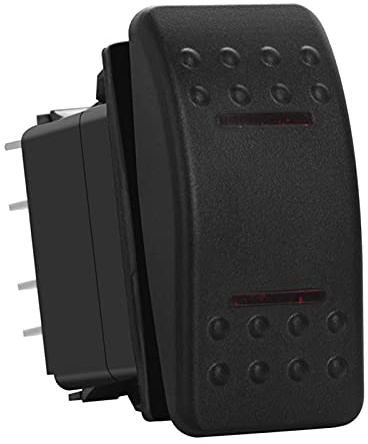 BANDC 7 stift 2 LED ljus On-Off-On kambrytare marin båt vippströmbrytare DPDT vattentät 12 V 24 V
