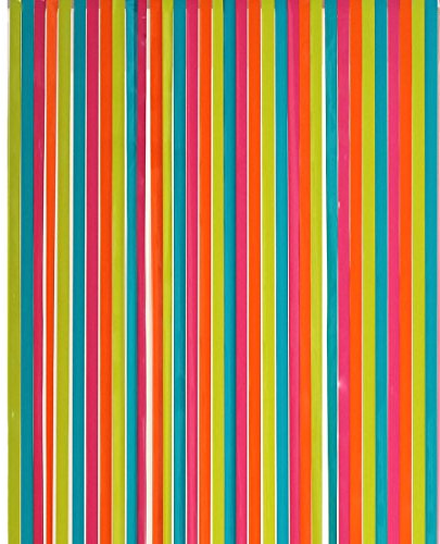 Tenda a strisce per porta, in plastica di alta qualità, larghezza 90 cm x lunghezza 220 cm multicolore