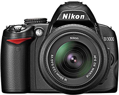 Nikon D3000 10.2MP Digital SLR Camera with 18-55mm VR Lens - Black