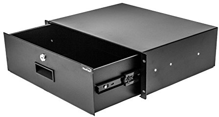 NavePoint Server Cabinet Case 19 Inch Rack Mount DJ Locking Lockable Deep Drawer with Key 3U
