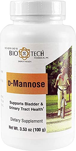 Bio-Tech Pharmacal D-Mannose, Supports Bladder and Urinary Tract Health (Powder - 100g)