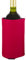 koala Manga Enfriadora de Colores 4 Capas Bottiglia di Raffreddamento, Poliestere Nylon Schiuma Gel refrigeratore Velcro, Rosso, Estándar